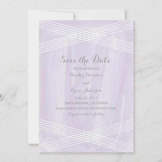 Save The Date Aquarelle violette Déco Enregistrer la date (Devant)