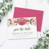 Save The Date Aquarelle violette Floral Enregistrer la date