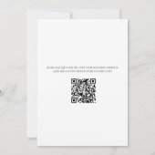 Save The Date Aquarelle vive Floral moderne QR Code Mariage (Dos)