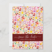 Save The Date Aquarelles vives Fleurs de tulipe d'été Mariage (Dos)