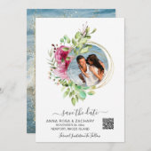 Save The Date *~* AR6 QR Floral - Site Mariage (Devant / Derrière)