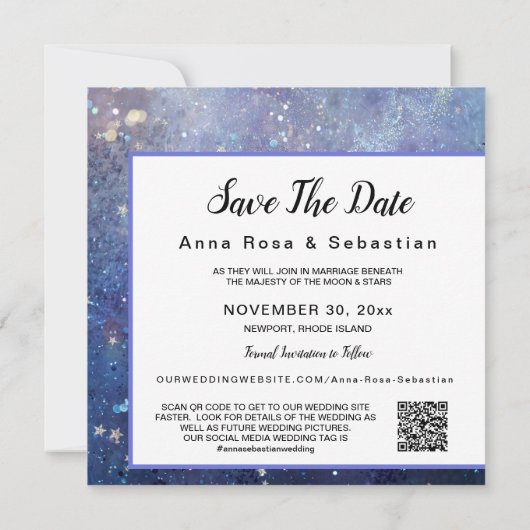 Save The Date ** AR6 QR Stars PHOTO - Site Mariage (Dos)