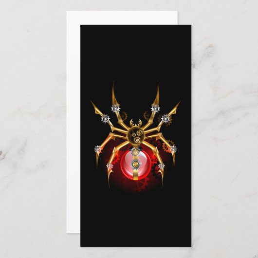 Save The Date Araignée en vapeur noire (Devant / Derrière)