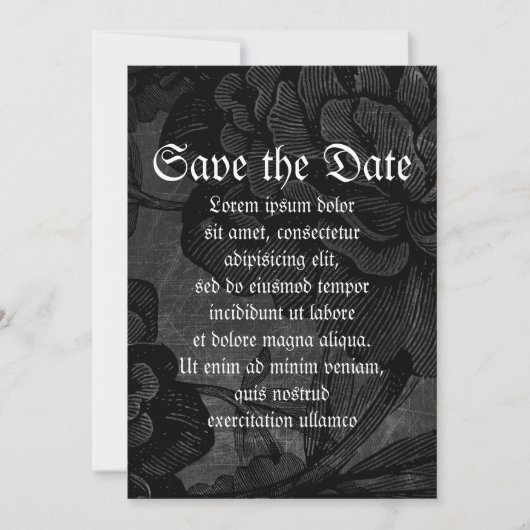 Save The Date Araignée Gothique Sur Fleur (Devant)