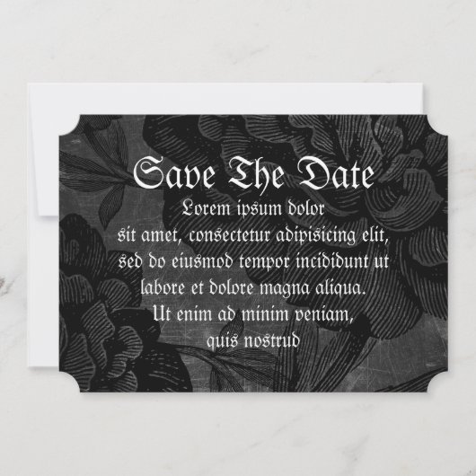 Save The Date Araignée Gothique Sur Fleur (Devant)