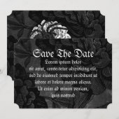Save The Date Araignée Gothique Sur Fleur (Devant / Derrière)