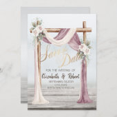 Save The Date Arbor de plage, enregistrez la date (Devant / Derrière)