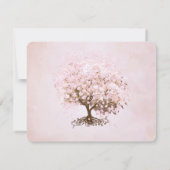 Save The Date Arbre à cœur rose Enregistrement de mariage à veni (Dos)