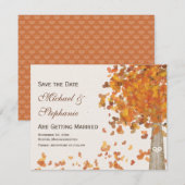 Save The Date Arbre à Initiales Gravées Date de Mariage à Sauveg (Devant / Derrière)