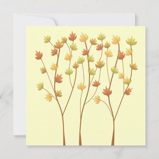 Save The Date Arbre de brindille d'automne - Sauvegarder la date (Dos)