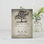 Save The Date Arbre de lumières à cordes rustiques enregistrer l (Debout devant)
