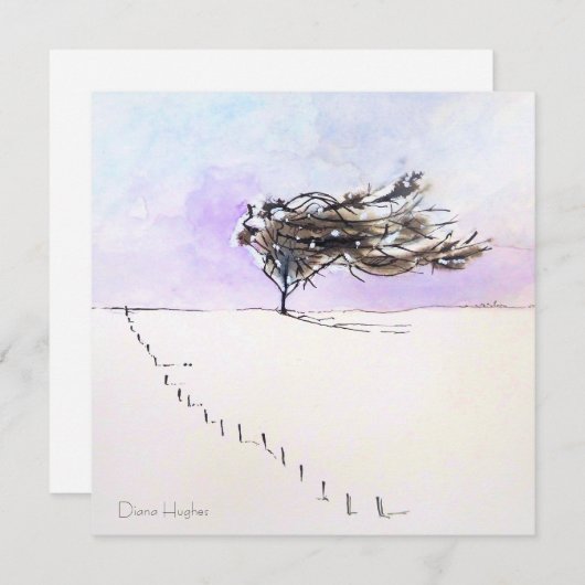 Save The Date Arbre d'hiver (Devant / Derrière)