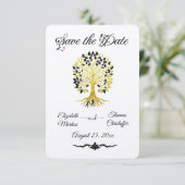 Save The Date Arbre d'or de la vie Mariage sophistiqué intempore (Debout devant)