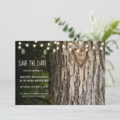 Save The Date Arbre Rustique Photo Enregistrer La Date | LUMIÈRE (Debout devant)