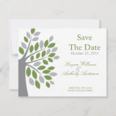 Save The Date Arbre Vert Automne Enregistrer La Date Annonce (Devant)