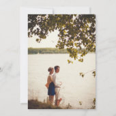 Save The Date Arbres Résineux Rustiques de Mariage (Dos)