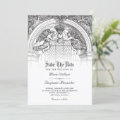 Save The Date arc baroque vintage (Debout devant)