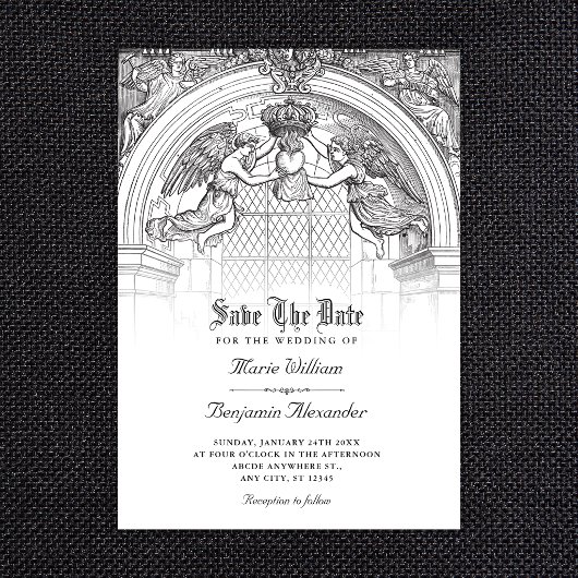 Save The Date arc baroque vintage