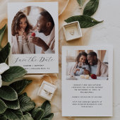 Save The Date Arc Boho 2 photos minimum noir et blanc