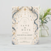 Save The Date Arc de mariage céleste élégant (Debout devant)