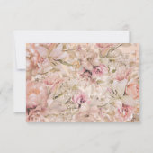 Save The Date Arc de monogramme floral rose romantique (Dos)