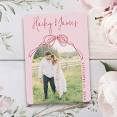 Save The Date Arc Dessiné à la Main Moderne Excentrique ROSE Pho