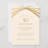 Save The Date Arc d'or 50e anniversaire du Mariage Enregistrer l (Devant)