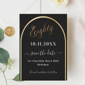 Save The Date Arc d'or noir 80e anniversaire