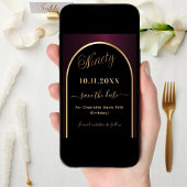 Save The Date Arc d'or noir bordeaux 90e anniversaire