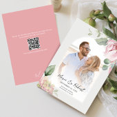 Save The Date Arc élégant Mariage rose pâle