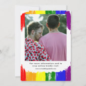 Save The Date Arc-en-ciel Brush Stripes Photo Enregistrer la dat (Dos)