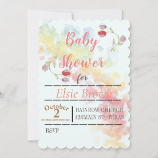 Save The Date Arc-en-ciel et tulipes