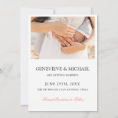 Save The Date Arc Floral Boho Romantique plat Enregistrer la car (Dos)