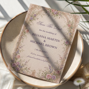 Save The Date Arc floral vintage romantique