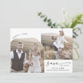 Save The Date Arc moderne Boho QR Code 3 Photo (Debout devant)