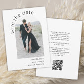 Save The Date Arc moderne Enregistrer la date avec le code QR