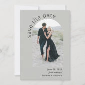 Save The Date Arc moderne Enregistrer la date avec photo et code (Devant)