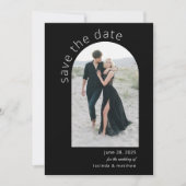 Save The Date Arc moderne Enregistrer la date avec photo et code (Devant)