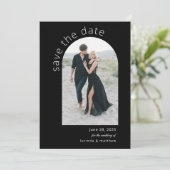 Save The Date Arc moderne Enregistrer la date avec photo et code (Debout devant)
