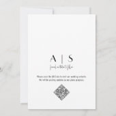 Save The Date Arc moderne Script simple QR CODE Mariage (Dos)