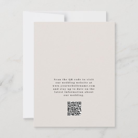 Save The Date Arc photo moderne élégant code QR Enregistrer la d (Dos)