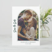 Save The Date Arc Photo Moderne Mariage Enregistrer La Date (Debout devant)
