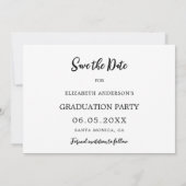 Save The Date Arc photo moderne simple Partie de graduation (Dos)