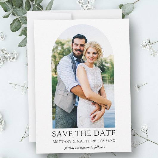 Save The Date Arc photo simple minimaliste moderne