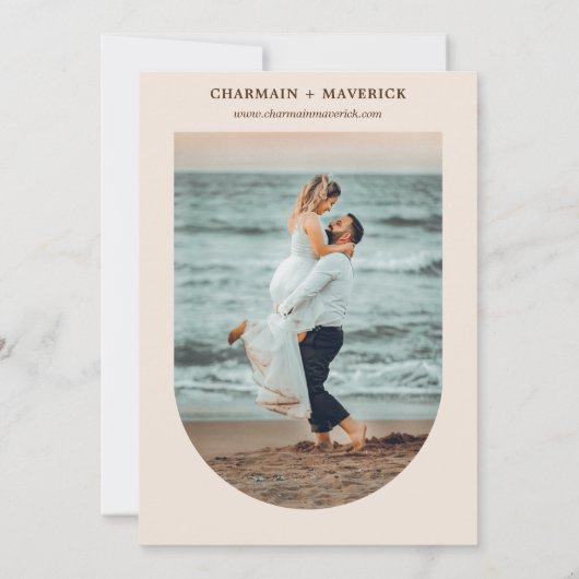 Save The Date Arch Boho Pampas Grass séché (Dos)