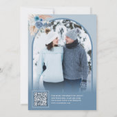 Save The Date Arch en Pampas Bohème Fleurie Bleu Poussiéreux Cod (Dos)