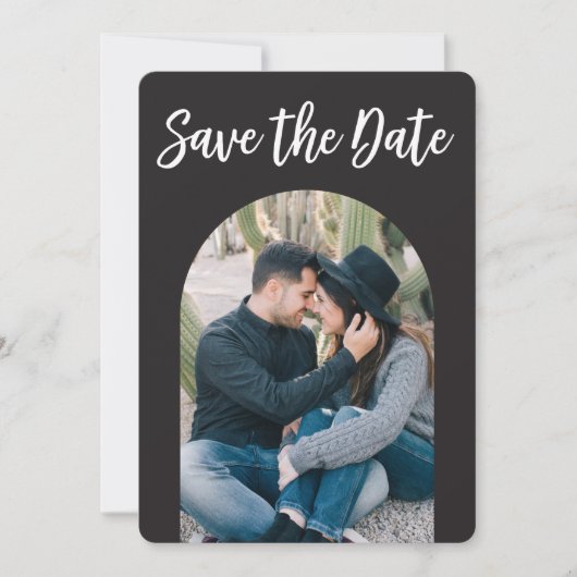 Save The Date Arch Enregistrer La Date Photo À Deux Côtés (Devant)