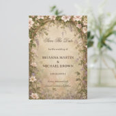 Save The Date Arch floral vintage romantique (Debout devant)