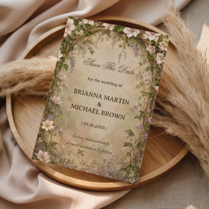 Save The Date Arch floral vintage romantique