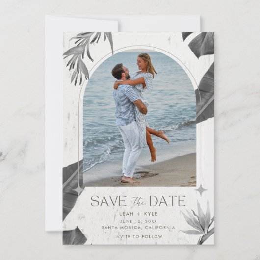 Save The Date Arch Photo Destination Plage Mariage (Devant)